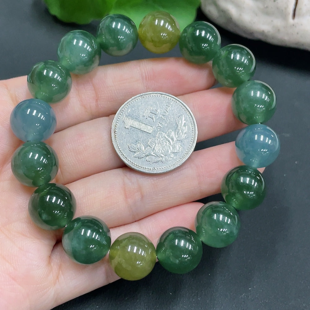 Jadeite Bracelet Diameter Approx. 12.8mm Total Weight 57.283g