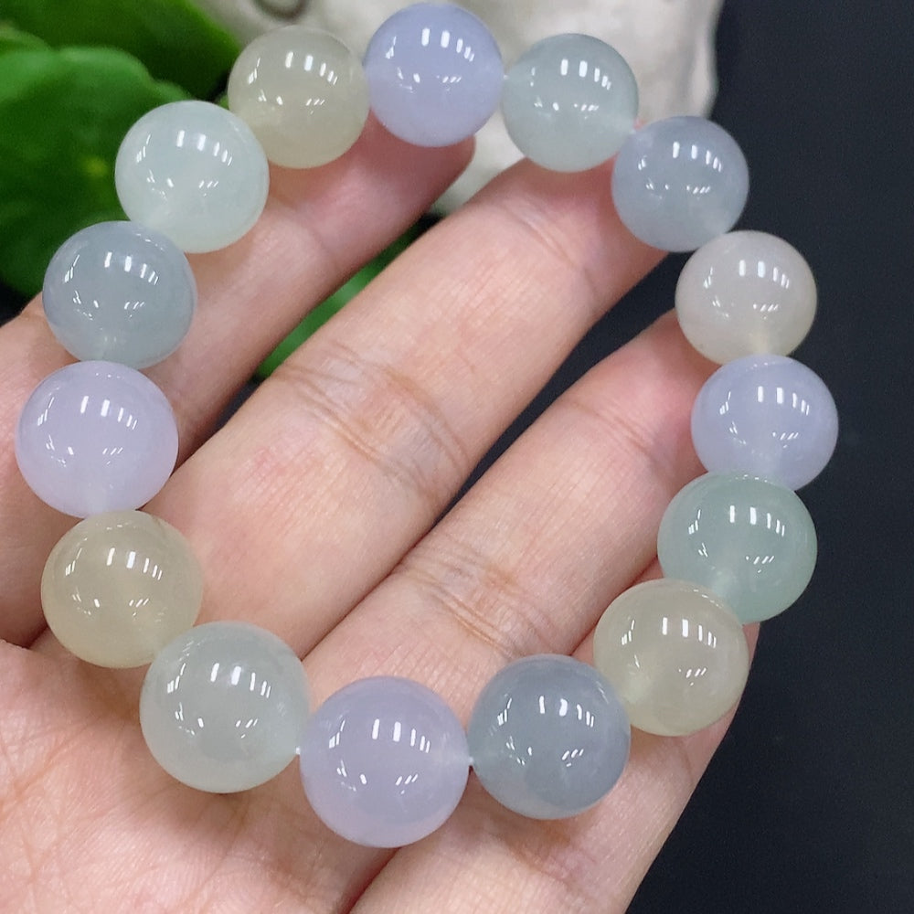 Jadeite Beaded Necklace Approx. 11.6mm Total Weight Approx. 45g