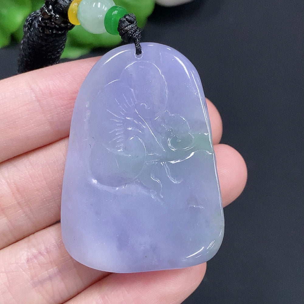 Jadeite Lotus Pendant