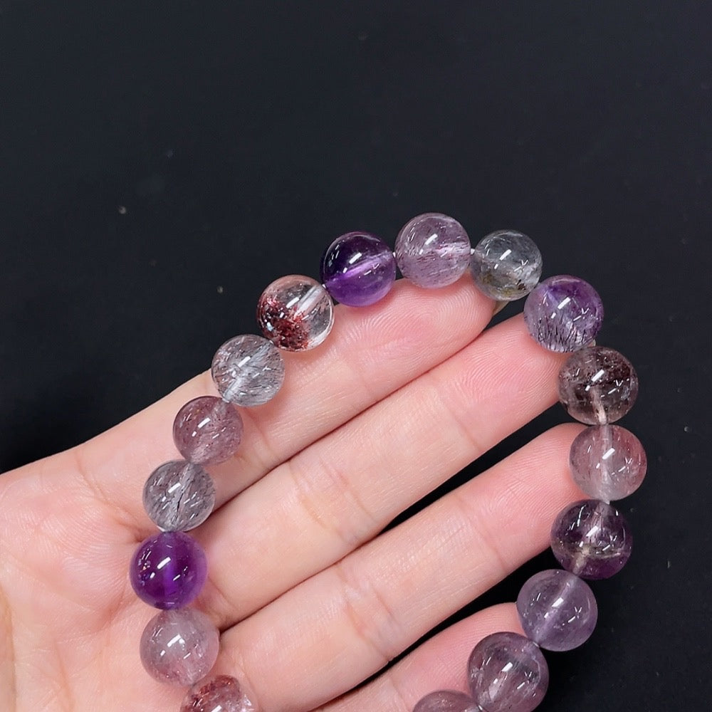 Crystal Bracelet Approx. 10.6mm Total Weight About 30.08g Visible Organic Matter