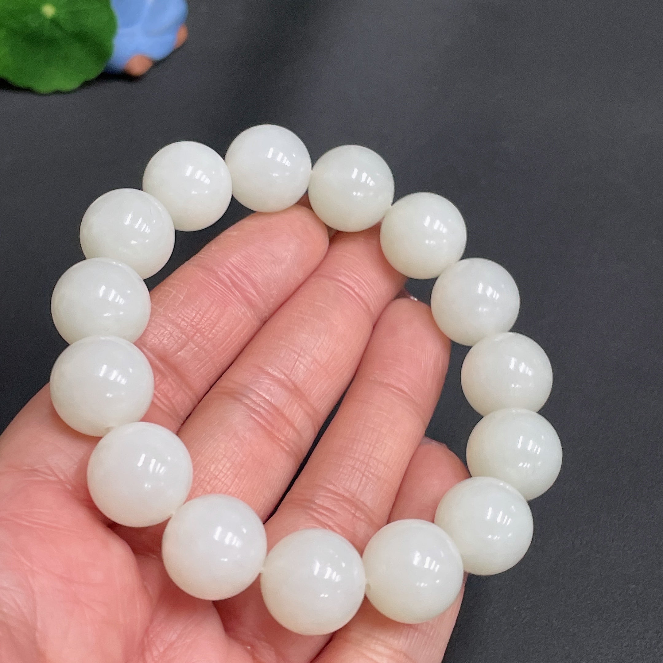Hetian Jade Bracelet, Approx. 13.8mm, Total Weight Approx. 64g
