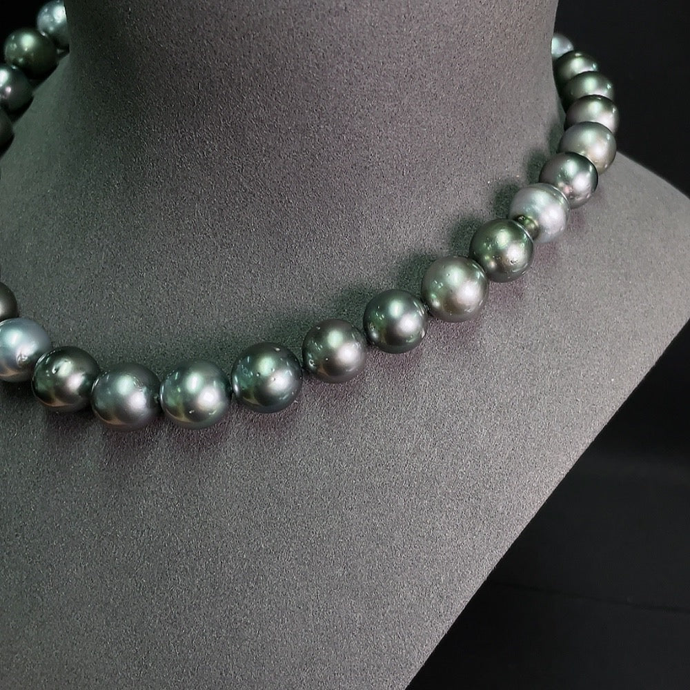 Seawater Pearl Strand Non-Gold Size 10.9-12.6mm Approx. Total Weight About 77.41g