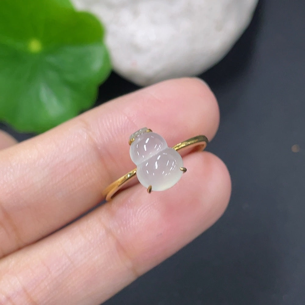 Jadeite inlaid ring . | Huiliu Certified
