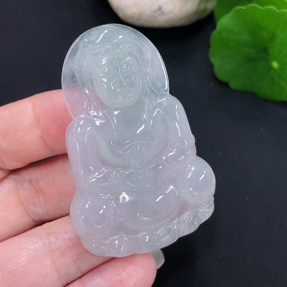 Jadeite Pendant Guanyin Total Weight Approx. 20.39g
