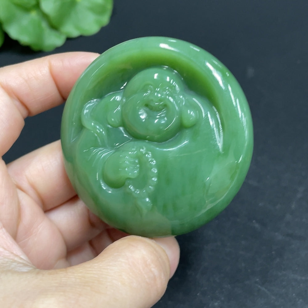 Hetian Jade Jasper Pendant - Buddha - . | Huiliu Certified