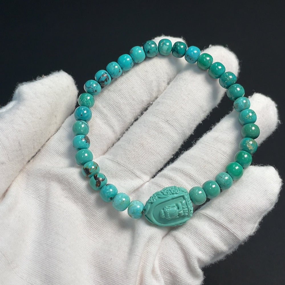 Turquoise Bracelet Total Weight Approx. 16.56g Size 6.5-14.6mm