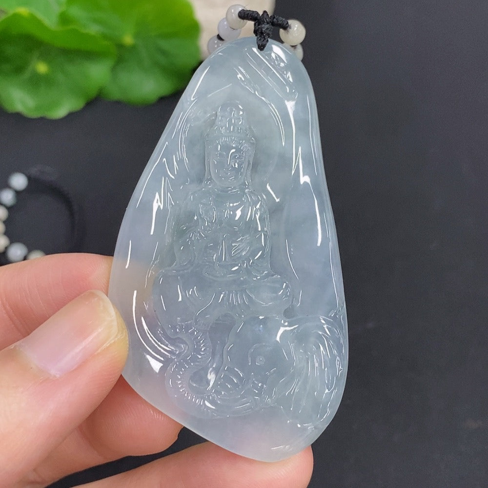 Jadeite Samantabhadra Bodhisattva Pendant