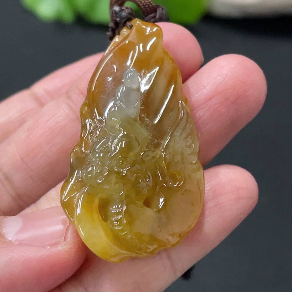 Huiliu Jadeite Enlightenment Pendant, rectangular jade pendant with carved details, featuring vibrant green hues and polished surface.