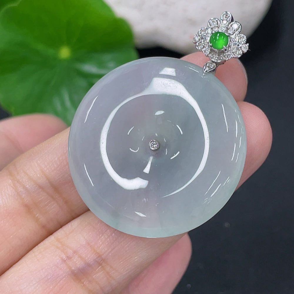 Jadeite Peace Knot Pendant Total Weight Approx. 12.2g 18k Gold Clasp Non-Diamond