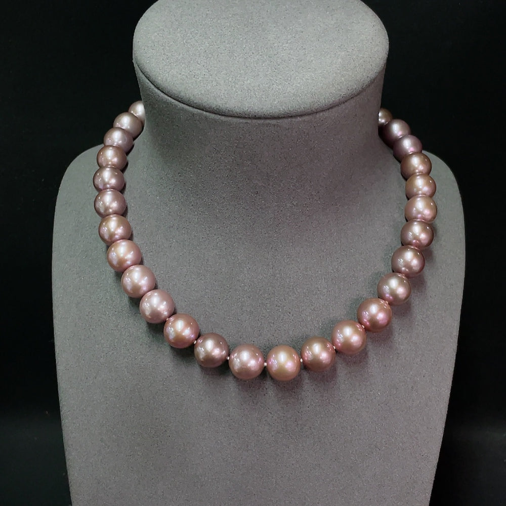 Pearl Necklace Non-Gold Total Weight Approx. 92.20g Size 12-12.8mm