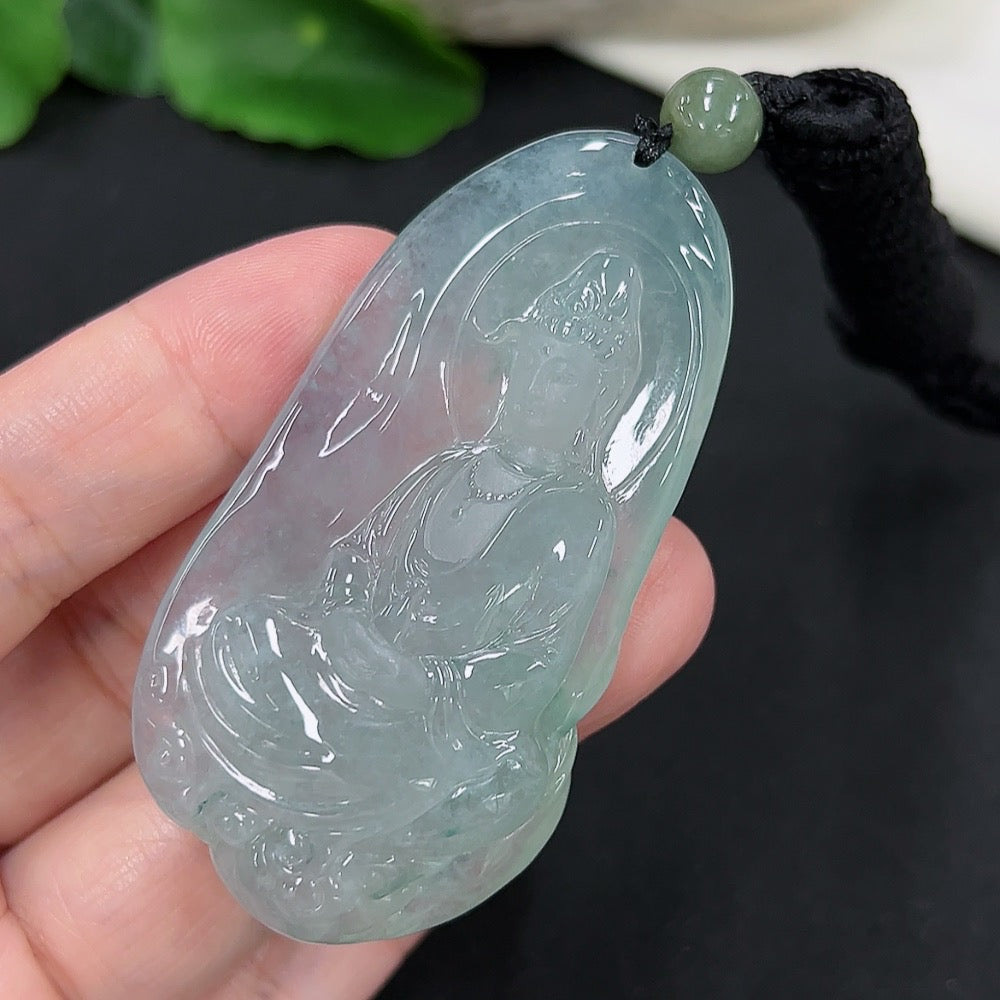 Jadeite Guanyin Pendant