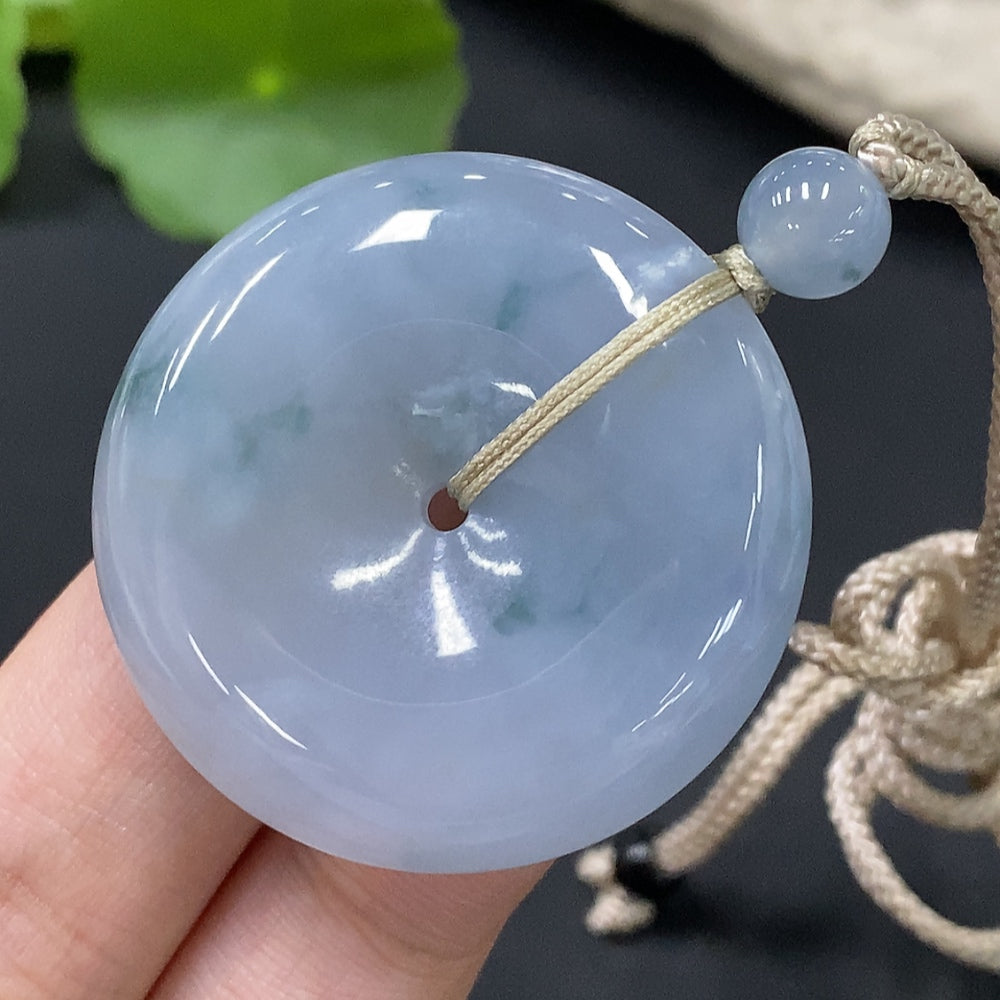 Jadeite Pendant Total Weight Approx. 26.21g Peace Button