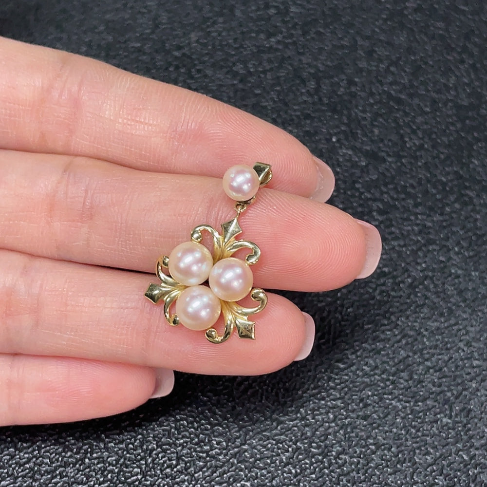 海水真珠ペンダント 金含有量Au57% 総重量約3.1g サイズ約5.8mm