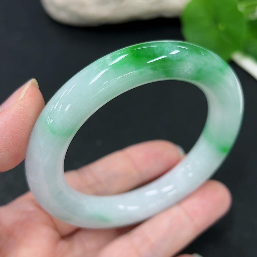 Jadeite Round Bangle Size 52.8 Total Weight Approx. 64.2g