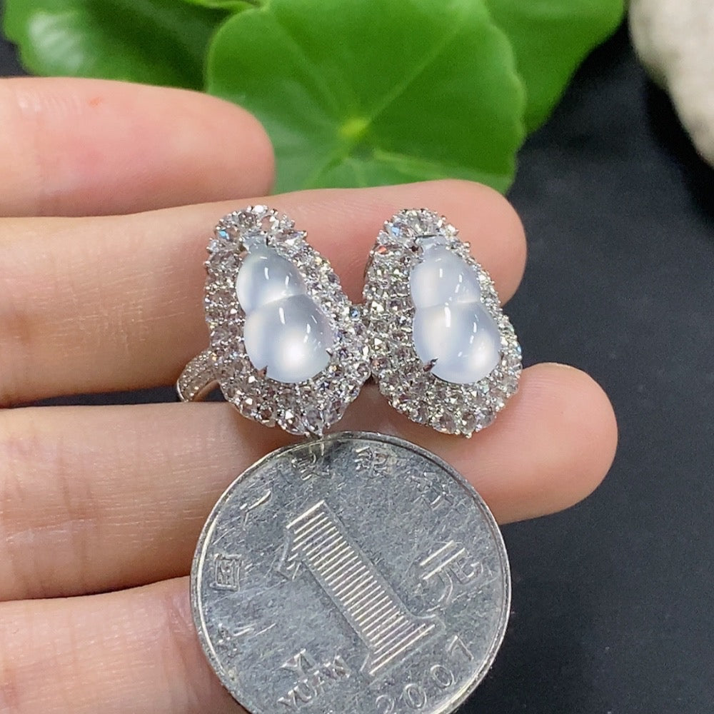 Jadeite Ring Pendant Convertible with 18K Gold and Diamond Accents