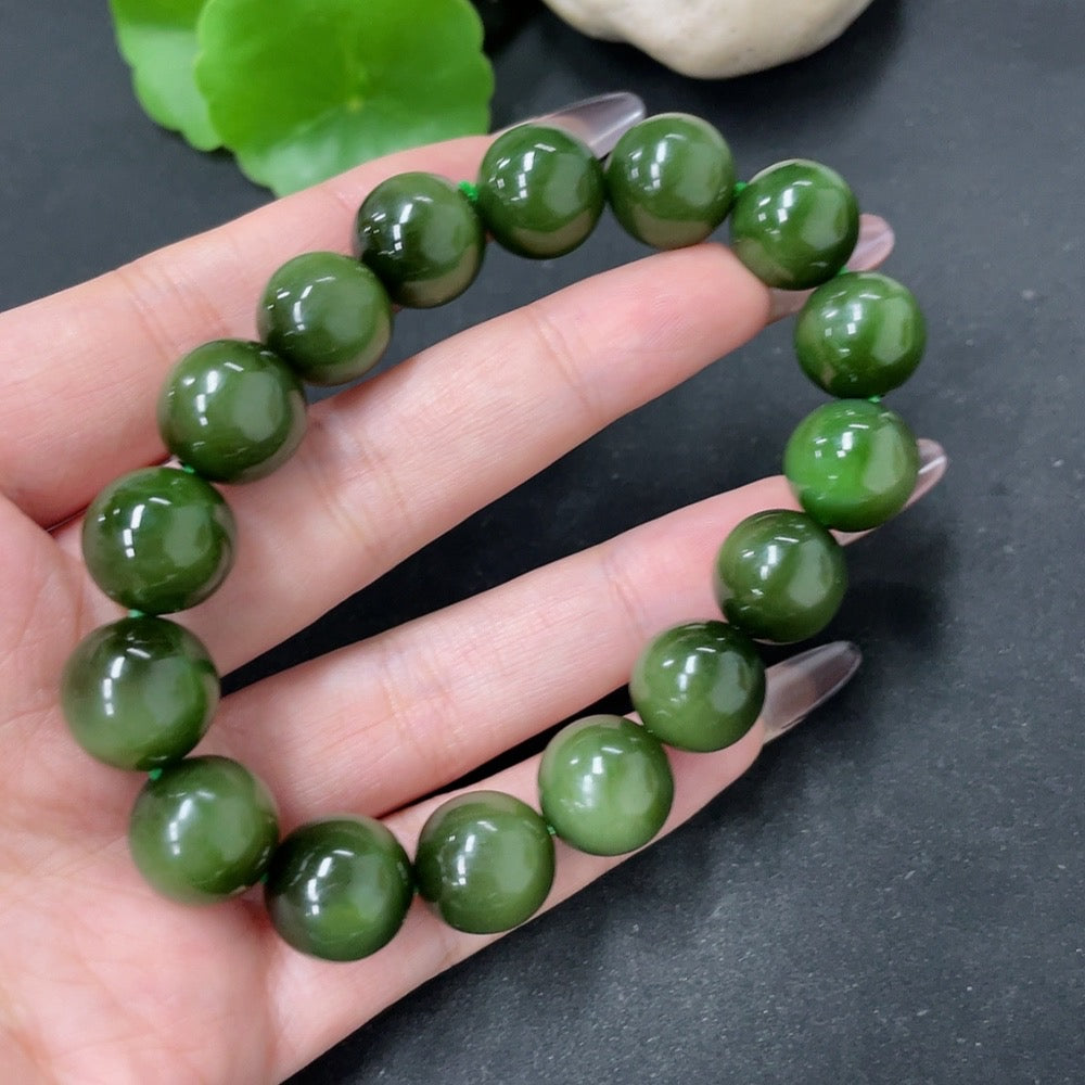 Hetian Jade Jasper Bracelet, Approx. 13mm, Total Weight Approx. 56.1g