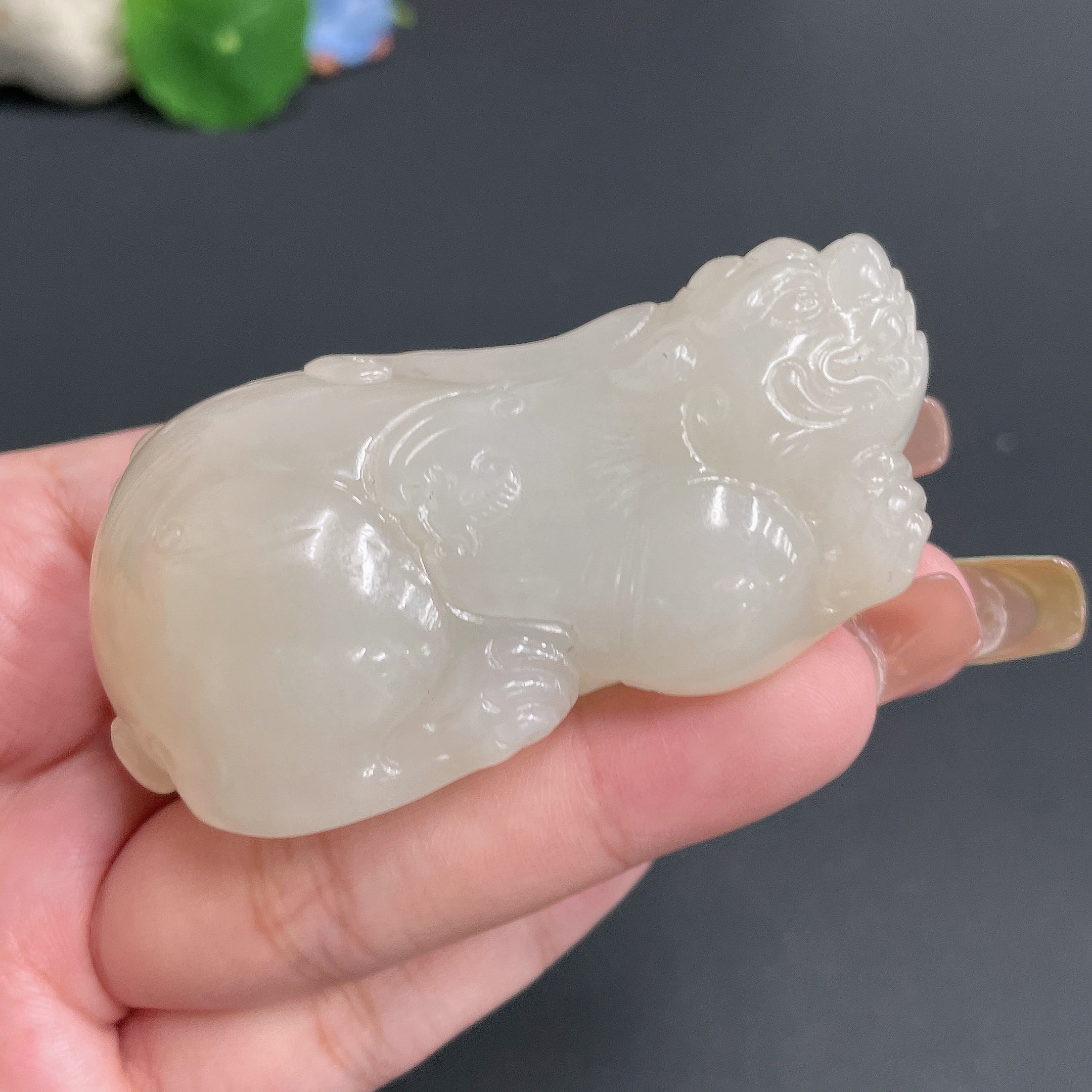 Hetian Jade Handheld Piece Pi Xiu . | Huiliu Certified