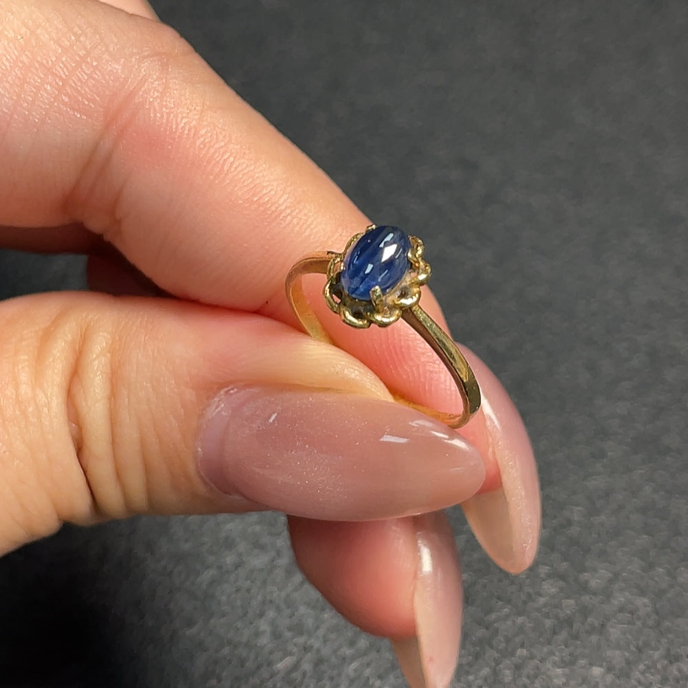 Huiliu Certified Sapphire Ring with no inscription, showcasing a vibrant blue gemstone surface content 73%, elegant jewelry piece