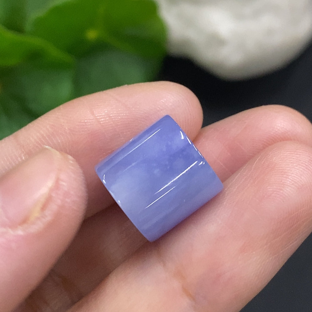 HUILIU HQ jadeite barrel beads, approx. 12.4mm, natural green jade, cylindrical shape, lightweight jewelry-making beads