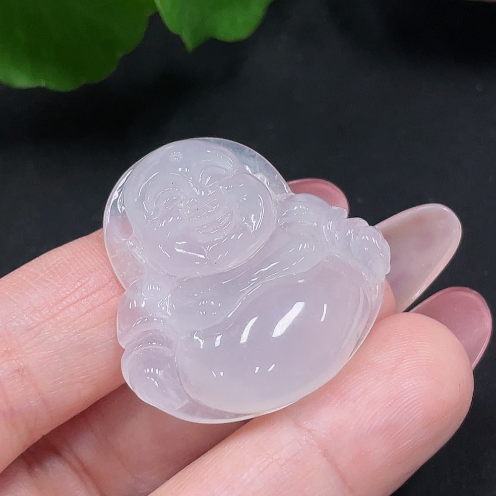 Jadeite Buddha pendant weighing approximately 11.35g, crafted from jade, featuring a detailed Buddha design by HUILIU HQ.