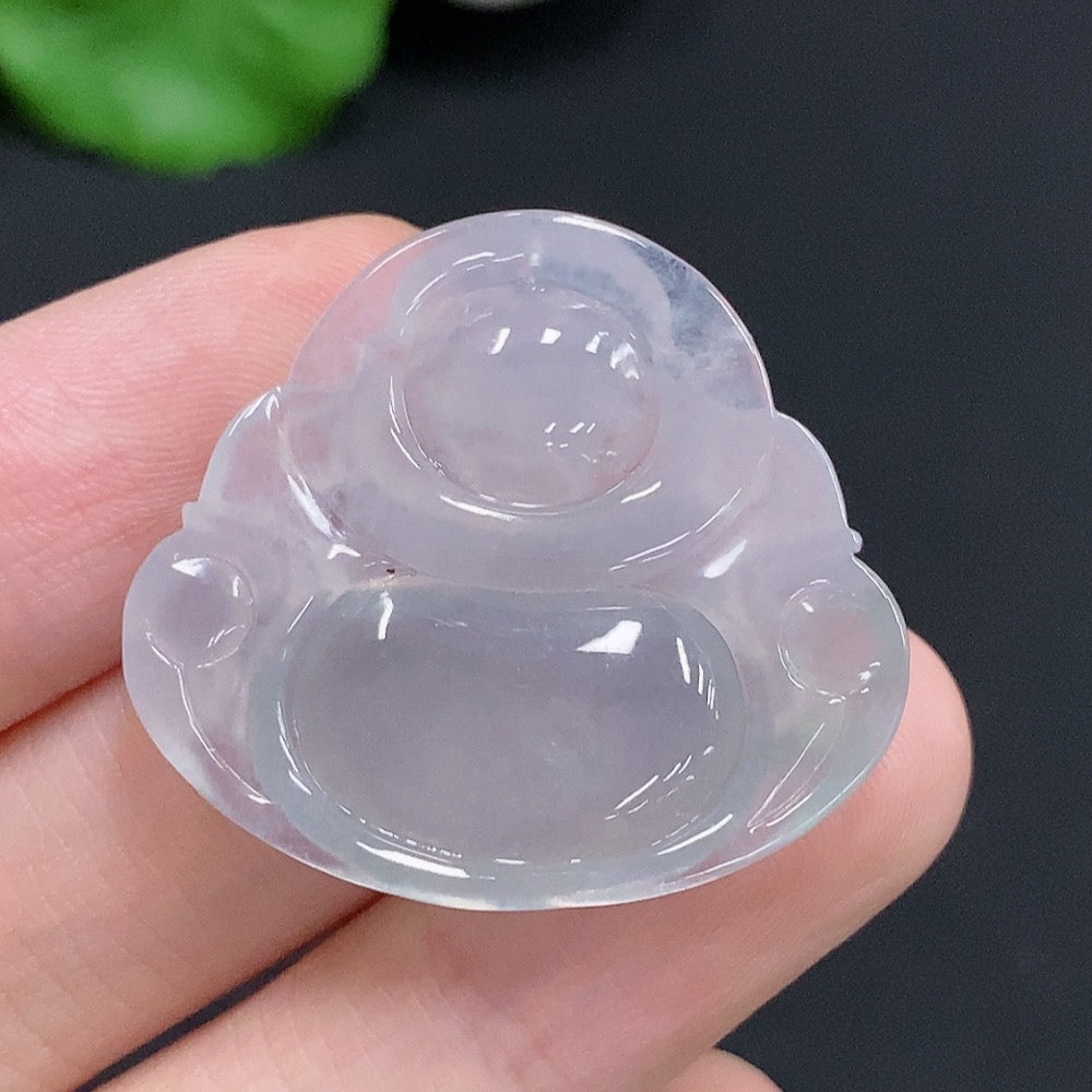 Jadeite Buddha pendant from HUILIU HQ, carved from green jade, weighing approximately 7.3g, with intricate Buddha design.