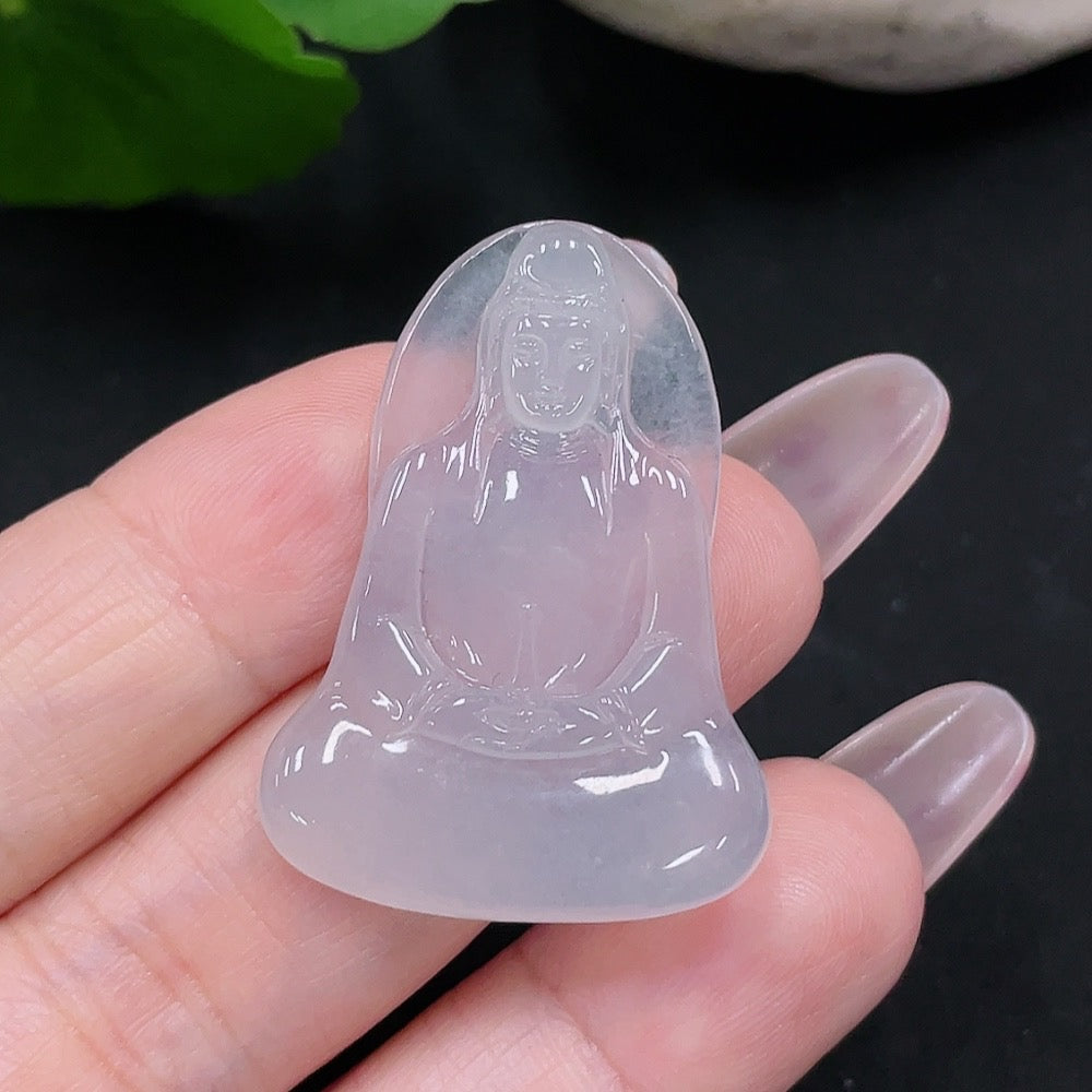 Jadeite Guanyin pendant from HUILIU HQ, crafted from jade, weighing approximately 6.1g, featuring detailed Guanyin design.