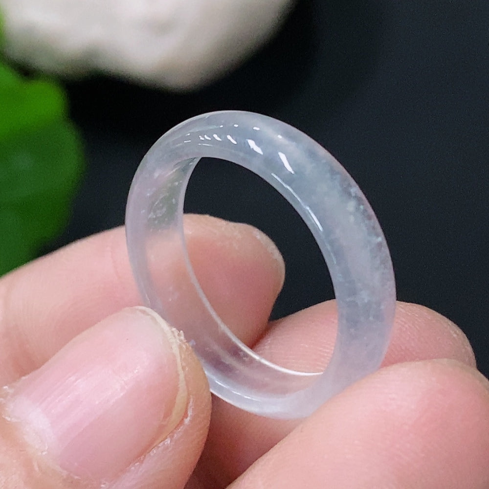HUILIU HQ jadeite ring in size 13, featuring a polished jade gemstone with a total weight of approximately 1.76g.