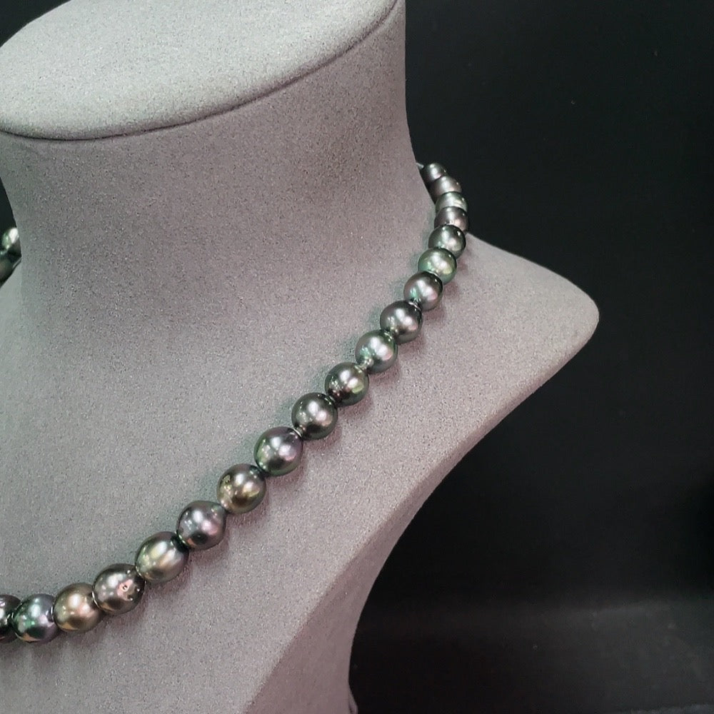 HUILIU HQ Sea Pearl Strand with undetermined color, non-gold, 51.63g weight, 7.9-10.4mm size, natural pearl jewelry.