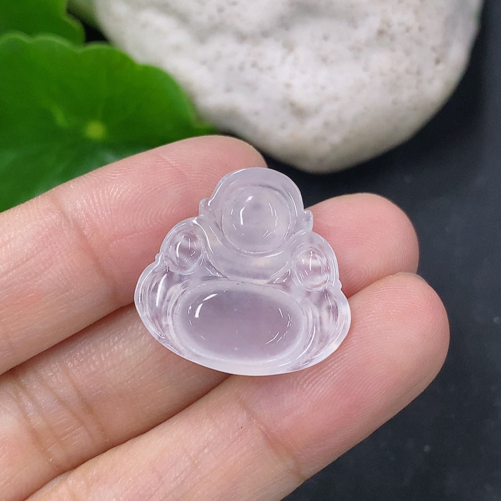 Jadeite Buddha pendant necklace from HKHQ featuring a carved green jade Buddha charm on a chain.