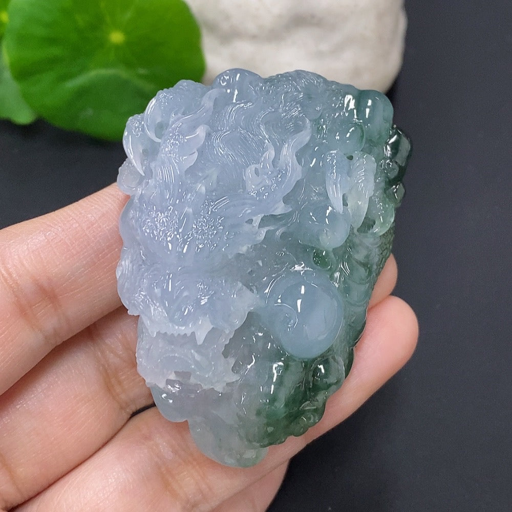 Jadeite Pendant Dragon Plaque Total Weight Approx. 67g