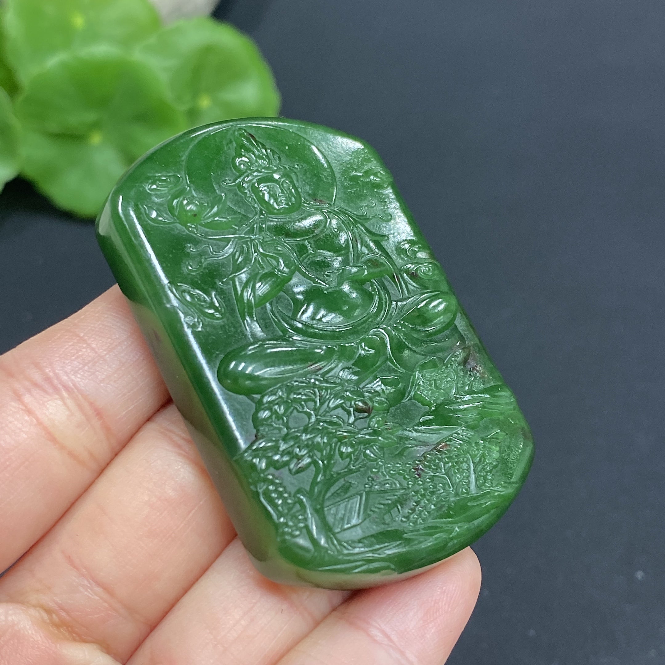Hetian Jade Pendant Guanyin Total Weight About 52g