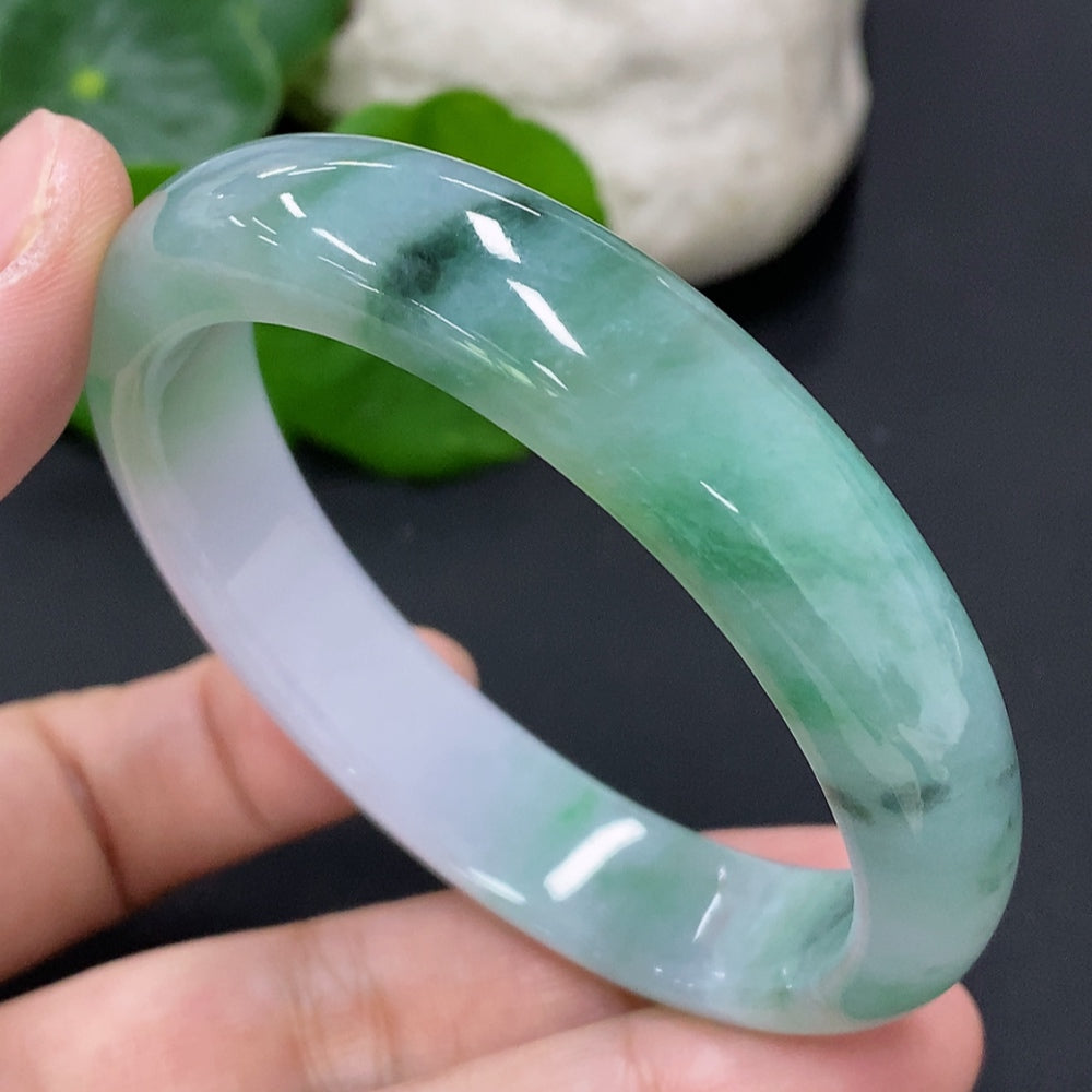 Jadeite Imperial Concubine Bangle Size 55.4/48.5 Total Weight Approx. 46.4g
