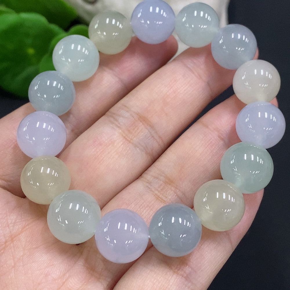 Jadeite Beaded Necklace Approx. 11.6mm Total Weight Approx. 45g