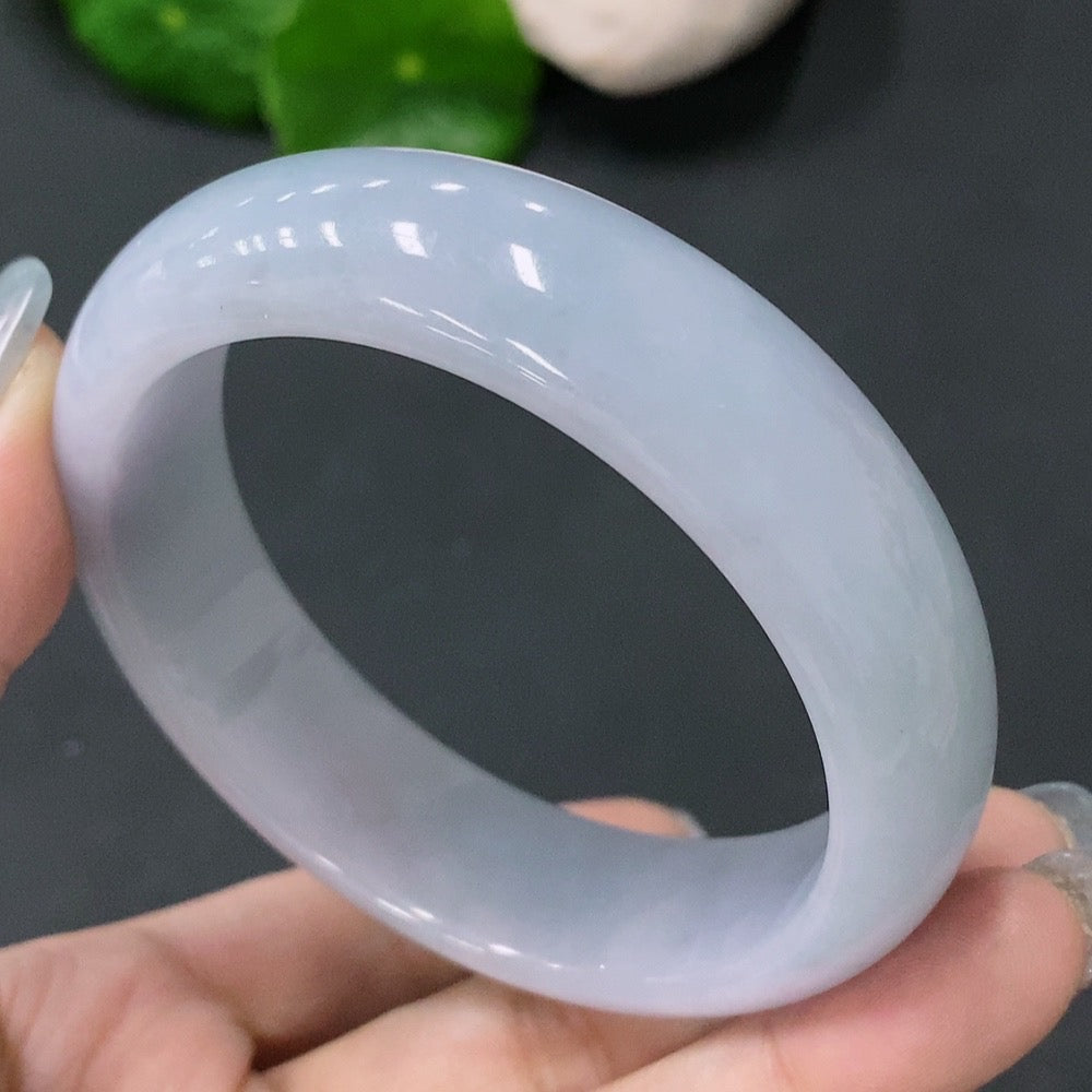 Jadeite Regular Round Bracelet 53.6 | Huiliu Certified