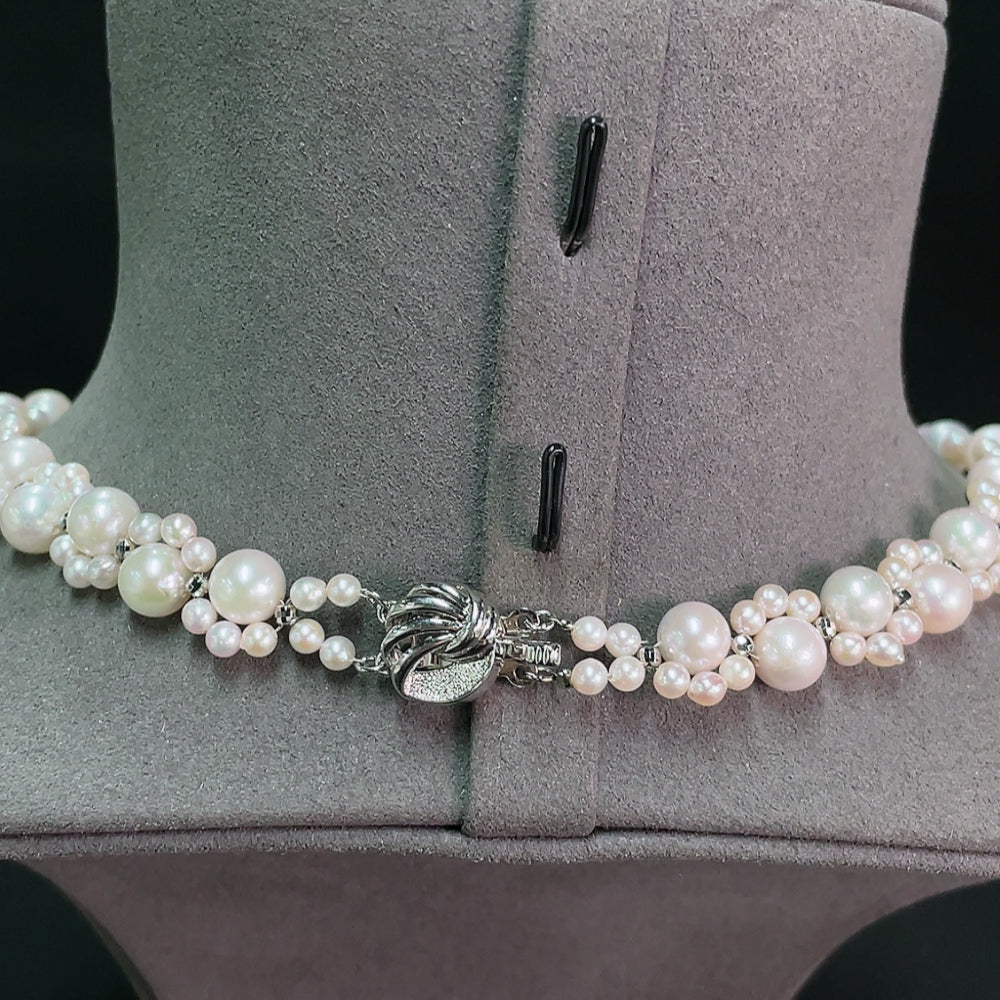 Seawater Pearl Strand Non-Gold Total Weight Approx. 39.8g Size 3.1-7.6mm