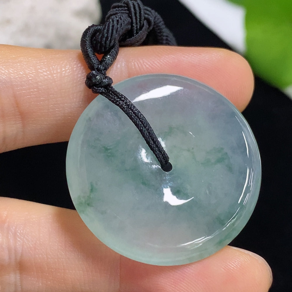 Jadeite Pendant Peace Knot with Cord