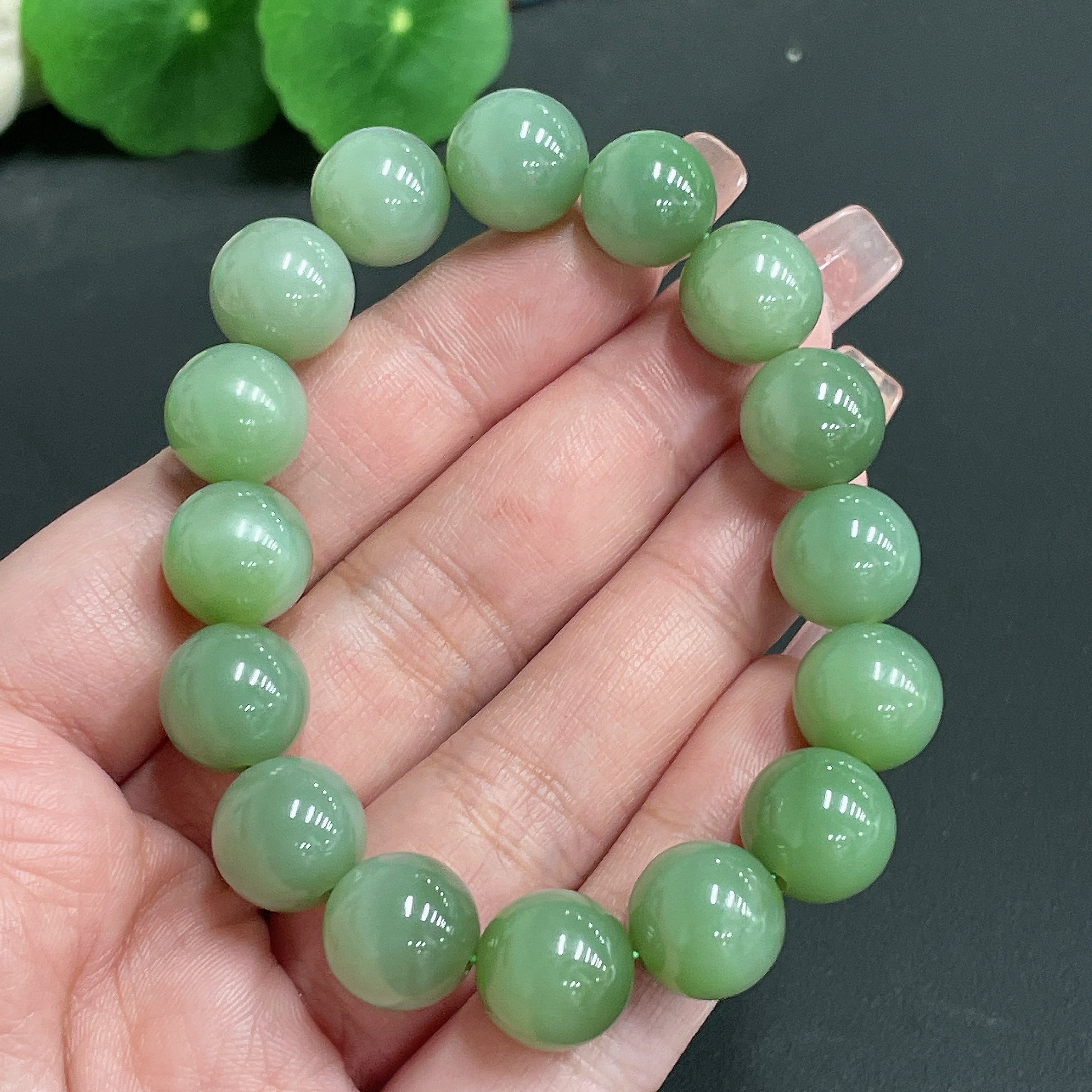 Hetian Jade Bracelet, Approx. 11.8mm, Total Weight Approx. 42.40g