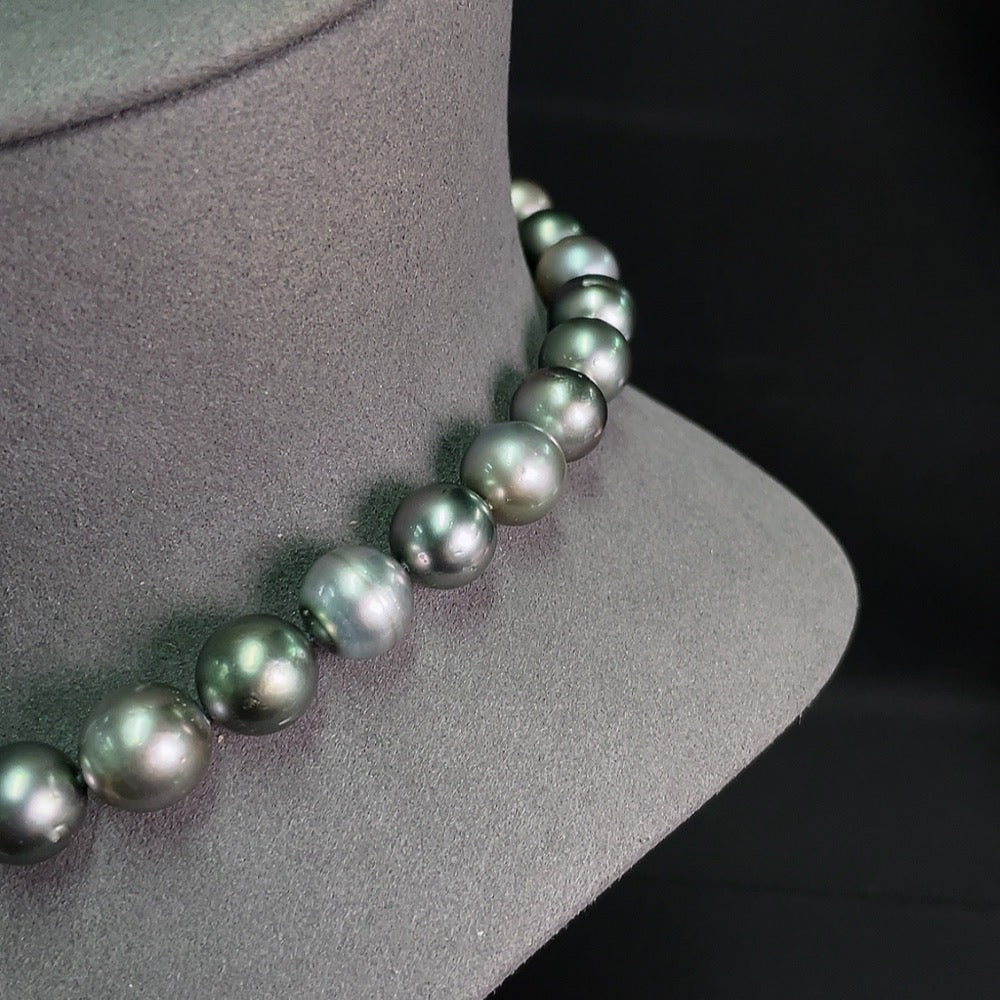 Seawater Pearl Strand Non-Gold Size 10.9-12.6mm Approx. Total Weight About 77.41g
