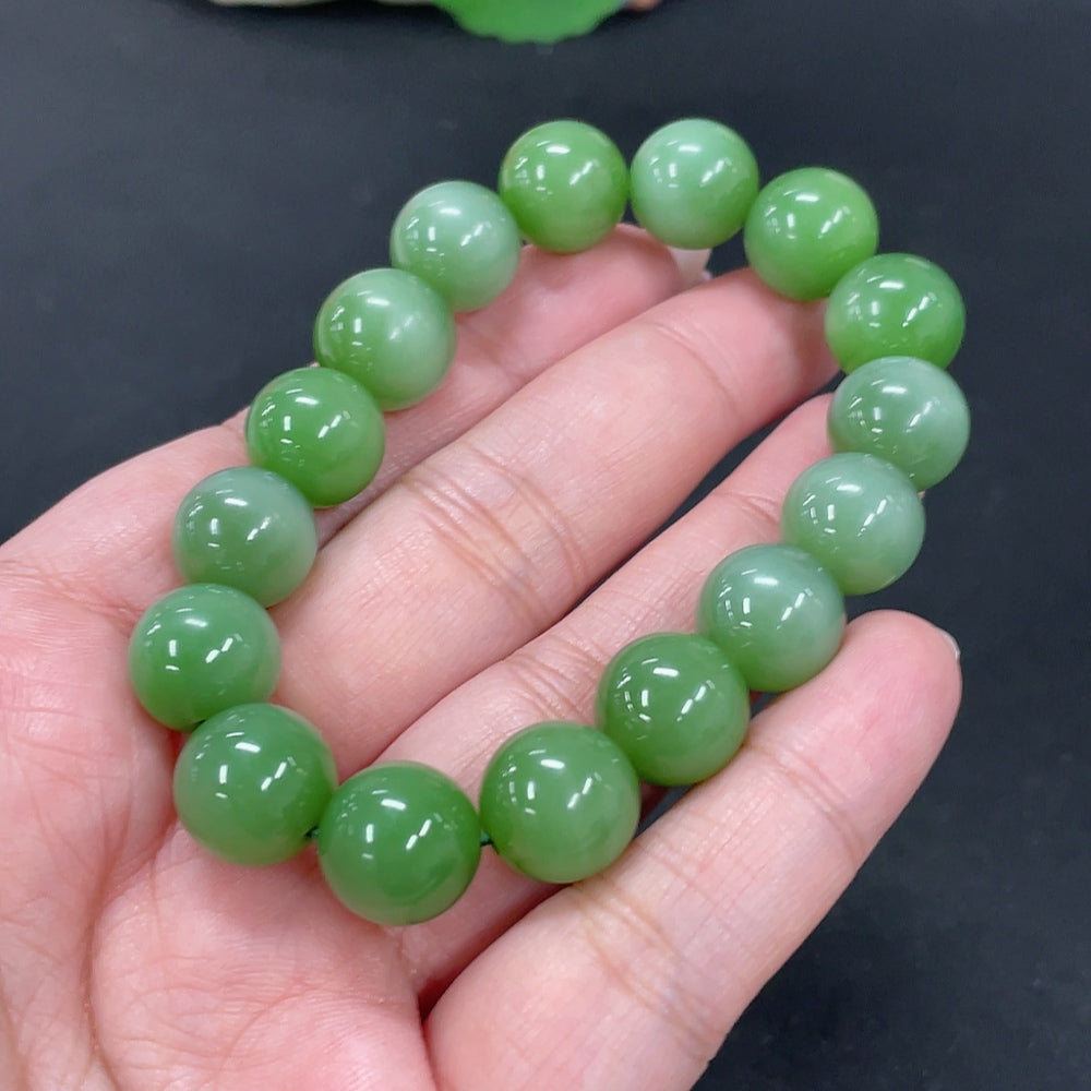Hetian Jade Bracelet, Approx. 12.4mm, Total Weight Approx. 43.8g