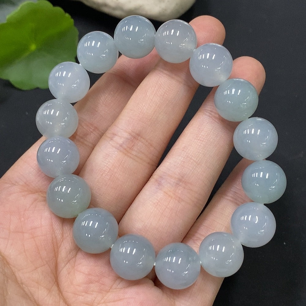 Jadeite Beads Bracelet, Approx. 12.3mm, Total Weight Approx. 51.62g