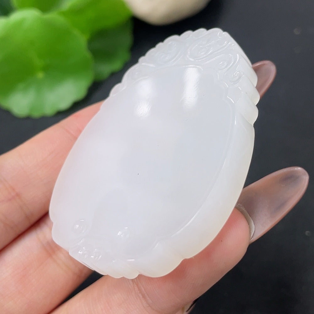 Hetian Jade Pendant Antique Plaque Total Weight About 43.6g