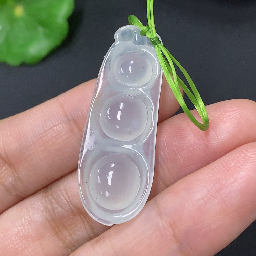Jadeite Lucky Bean Pendant Total Weight About 5.4g
