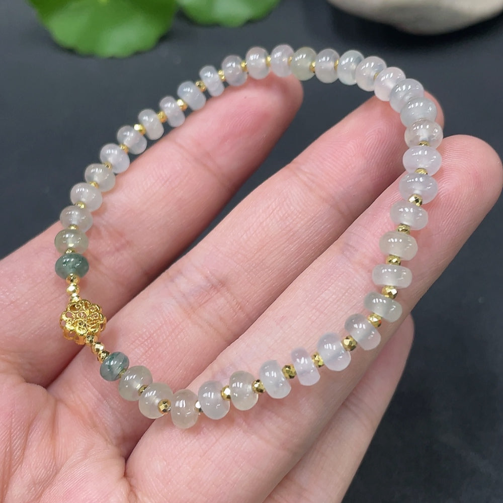 Jadeite Bracelet Inlaid . mm | Huiliu Certified
