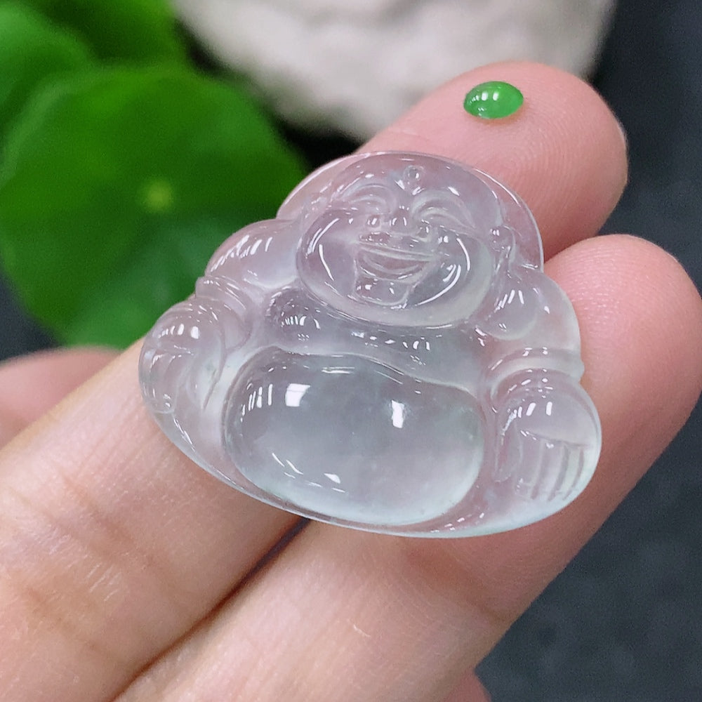 Jadeite Inlaid Buddha Pendant, . | Huiliu Certified