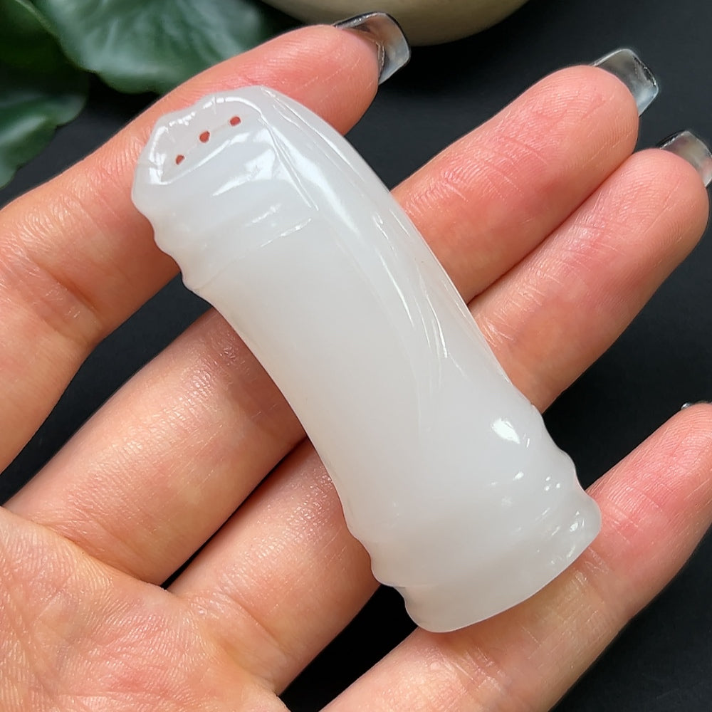 Hetian Jade Bamboo Pendant, Total Weight Approx. 36.59g