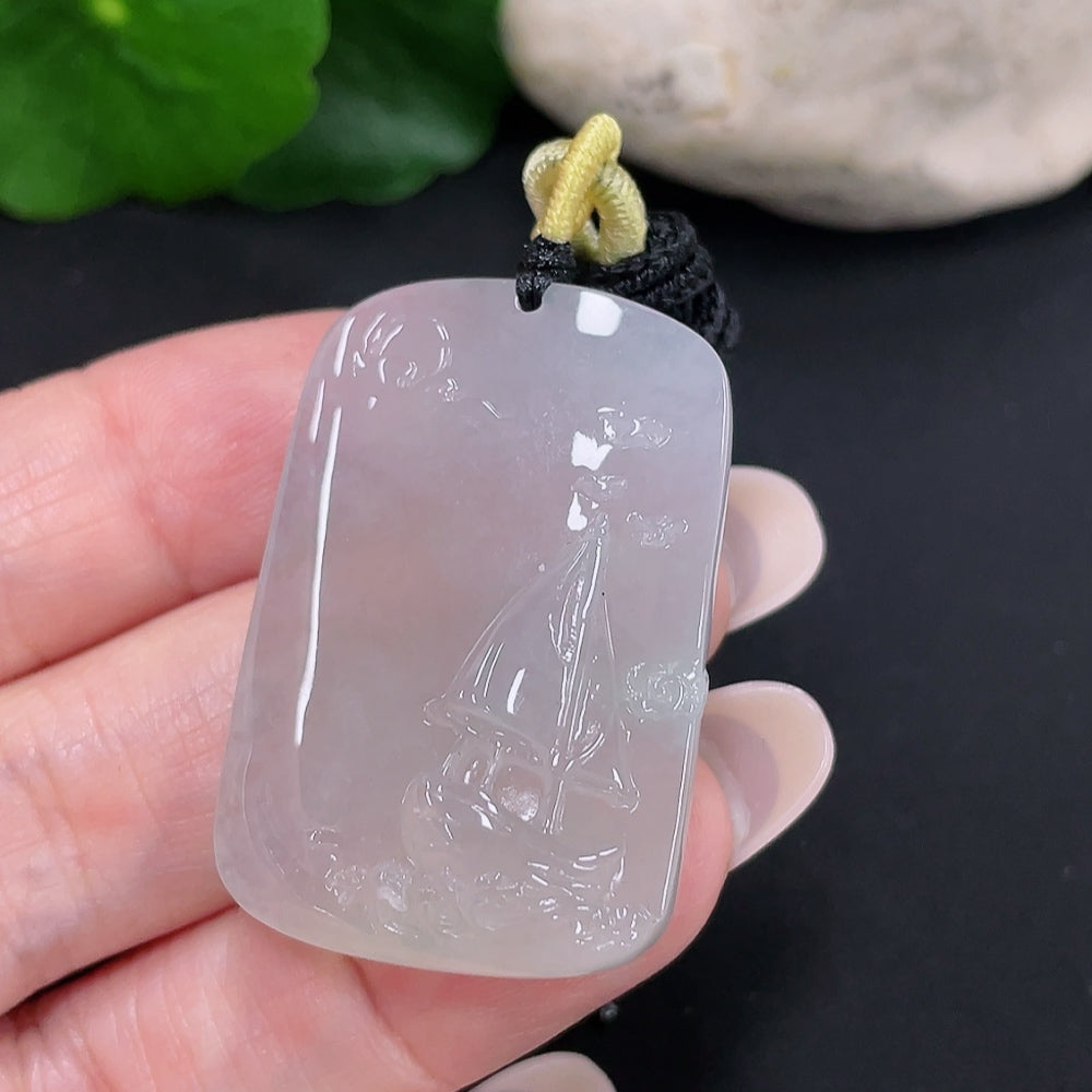 Colgante de jadeíta Navegación Suave, peso total aprox. 19.75g