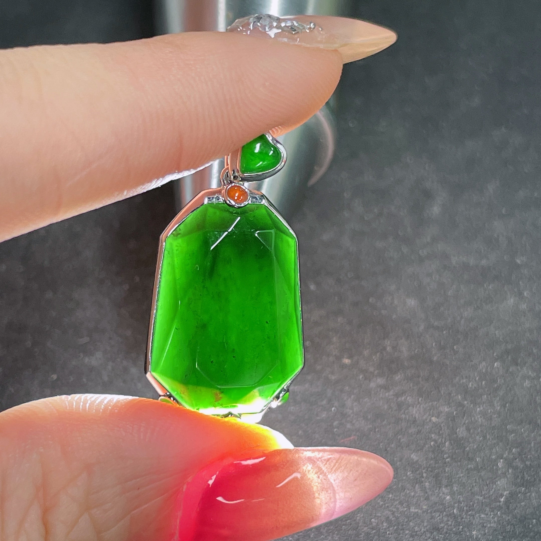 Jadeite Pendant Inlaid . | Huiliu Certified