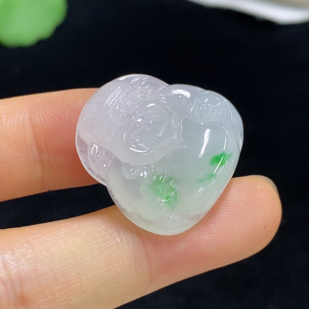 Jadeite God of Wealth Pendant, . | Huiliu Certified