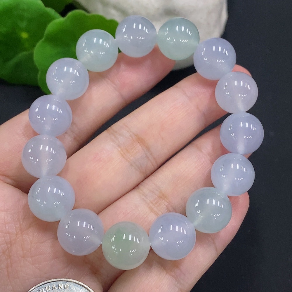 Jadeite Bead Necklace Approx. 12.2mm Total Weight Approx. 48.6g