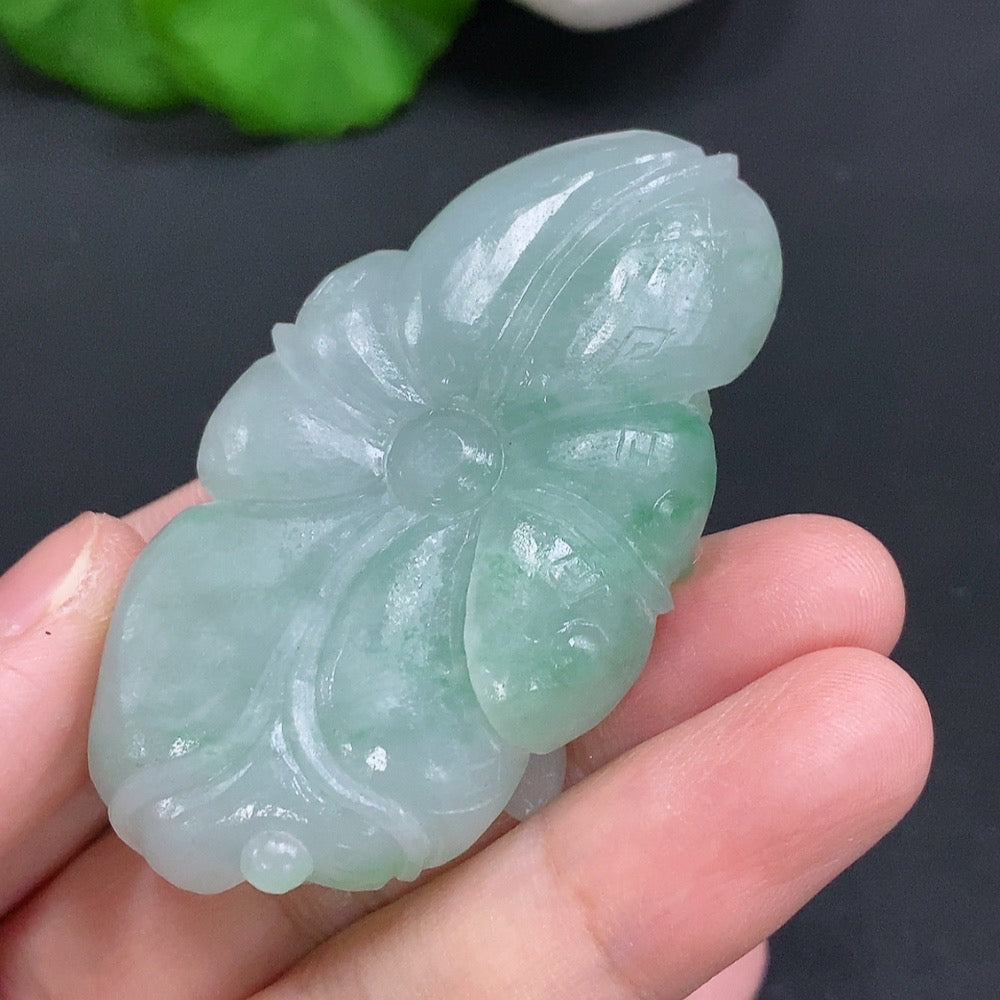 Jadeite Rough Dragonfly Pendant 53.512g